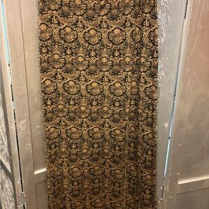 Vintage InWear Black and Gold Patterned Skirt